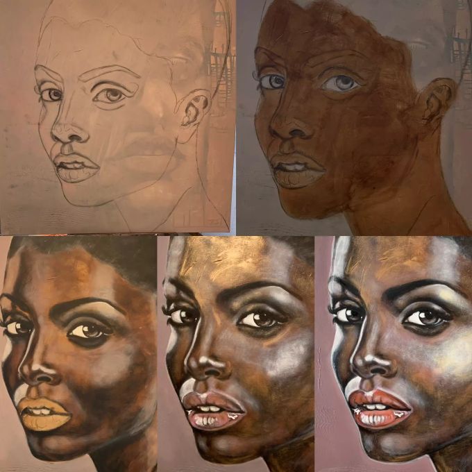 Die Entstehung eines Profilbildes Art by Tanja Strausak