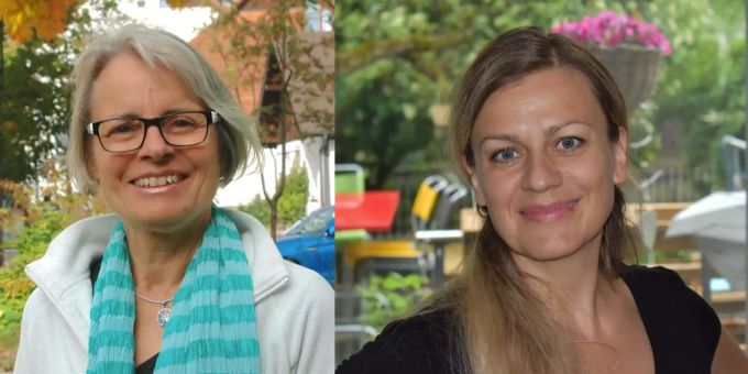 «Wir wünschen uns einen spannenden, lebendigen Bachlauf», so Anna Keller (links) und Franziska Matter, Grüne Wohlen. Grüne Wohlen Matter Keller