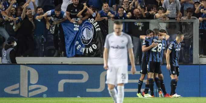 Die Spieler von Atalanta jubeln in der Champions-League-Partie gegen YB. YB