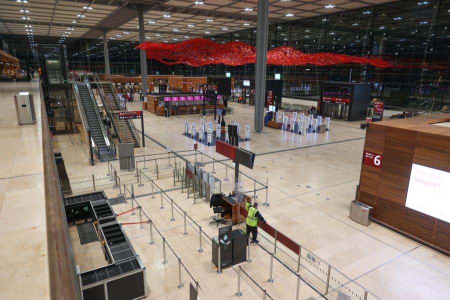 Am Montag gab es am Flughafen Berlin-Brandenburg einen Warnstreik.