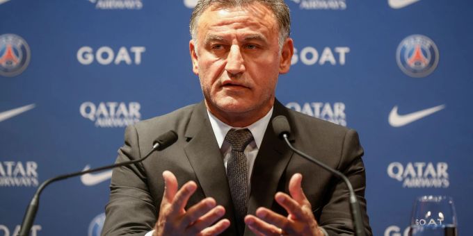 Will die Suspendierung von Lionel Messi nicht kommentierten: PSG-Coach Christophe Galtier. Will die Suspendierung von Lionel Messi nicht kommentierten: PSG-Coach Christophe Galtier.