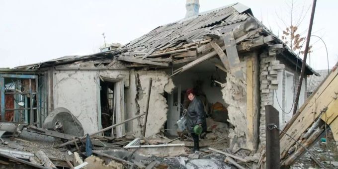 Die Donbass-Region wurde im Ukraine-Krieg stark beschädigt. ukraine-krieg