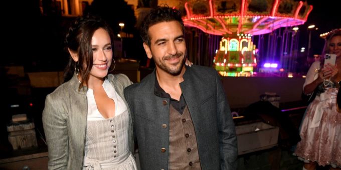 Elyas M'Barek und seine Frau Jessica bei ihrem ersten Pärchen-Auftritt am diesjährigen Oktoberfest. Elyas M'Barek