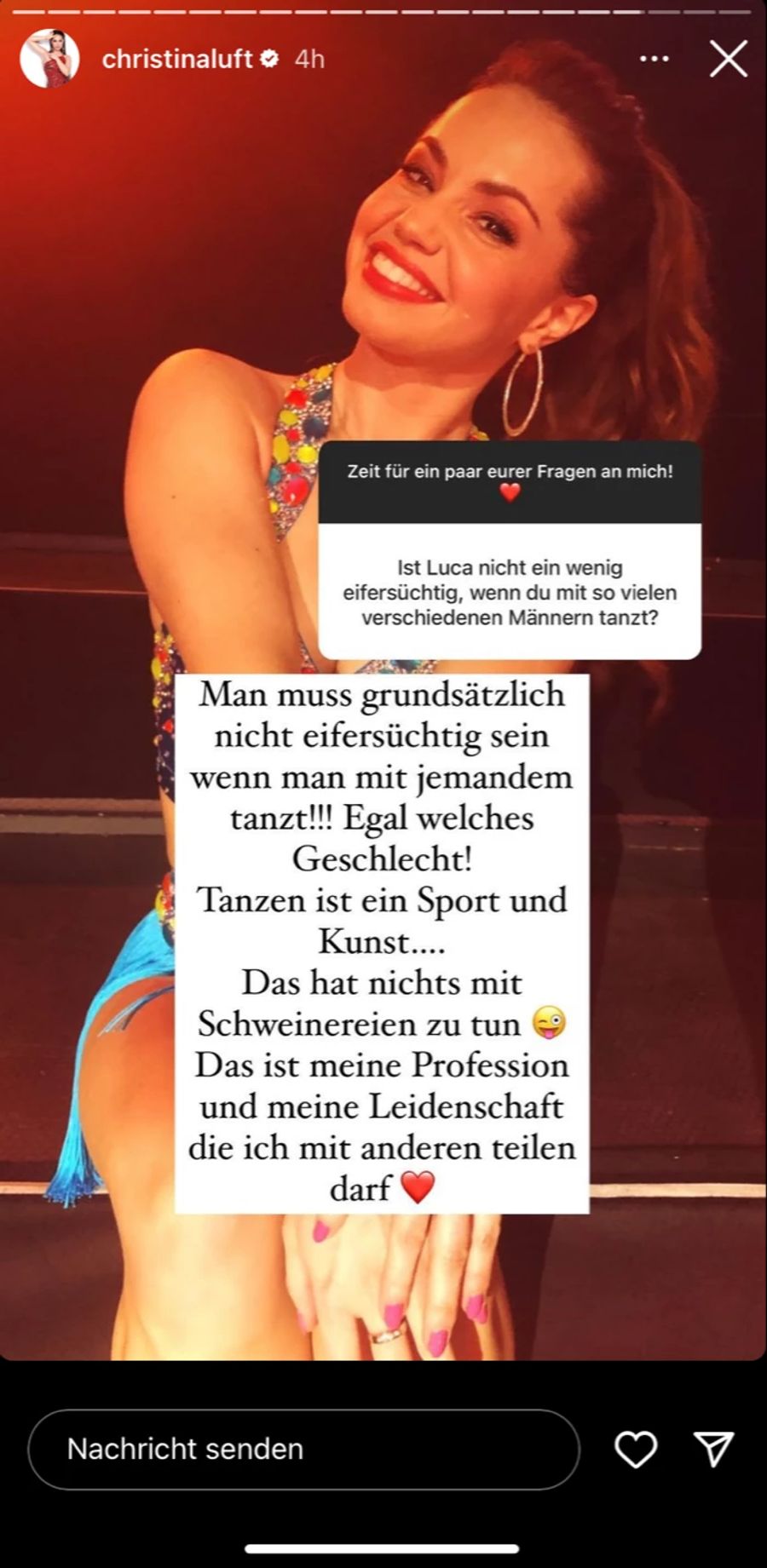 Christina Luft sieht Tanzen als reinen Sport an.