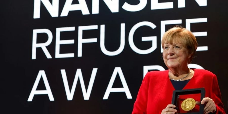 Merkel in Genf geehrt