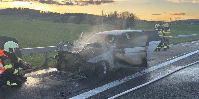 Autobrand auf A1