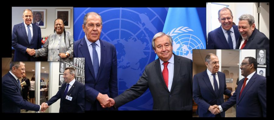 Lawrow Guterres Lachen Uno