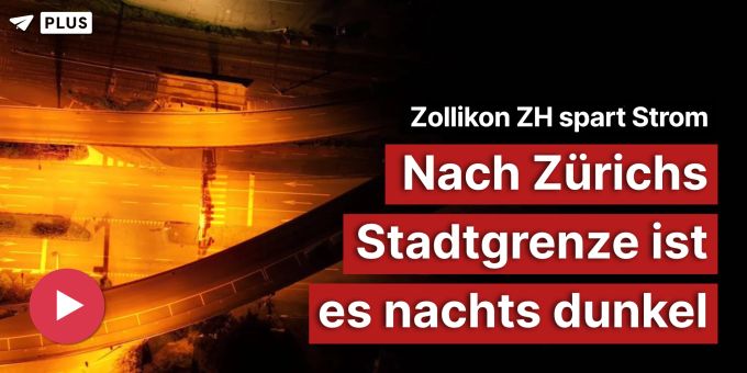Zollikon spart Strom - Nach Zürichs Stadtgrenze wird es nachts dunkel