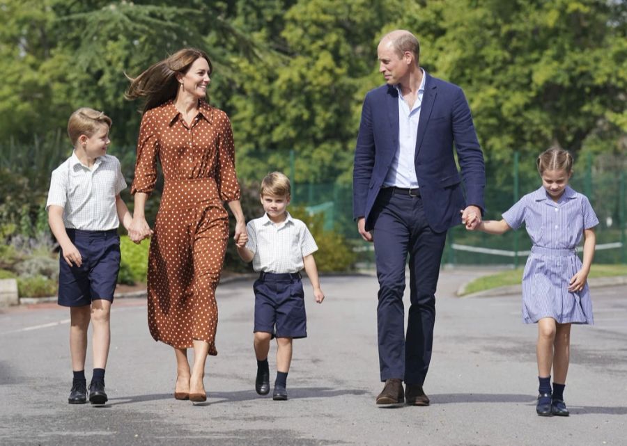 Prinz William und Kate Middleton mit ihren Kindern George, Louis und Charlotte.