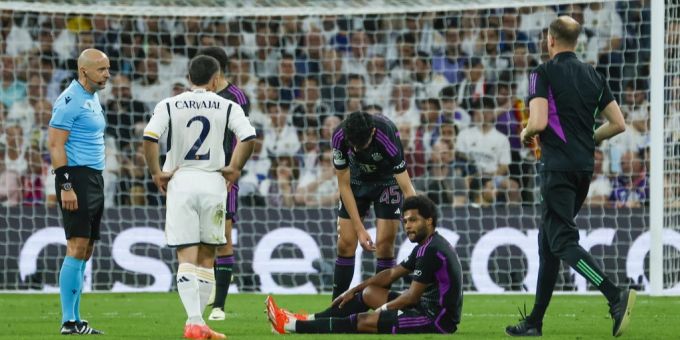 Serge Gnabry verletzte sich im CL-Halbfinal gegen Real Madrid. bayern münchen