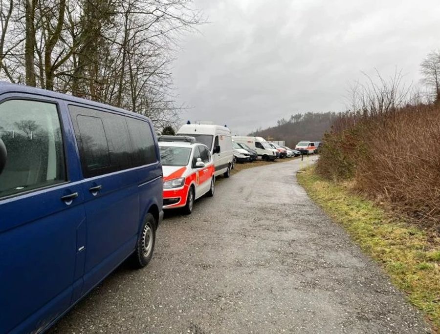 Die Polizei war mit einem Grossaufgebot vor Ort.