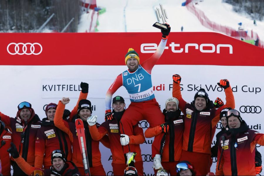 Für Niels Hintermann ist es die Krönung einer super Saison, in Kvitfjell feierte der Zürcher seinen dritten Weltcupsieg.