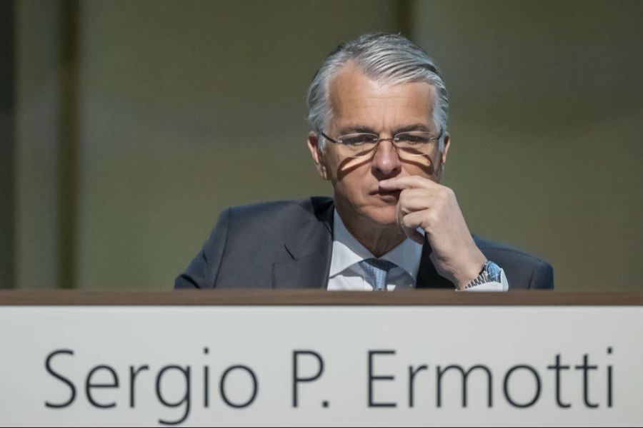 UBS-CEO Sergio Ermotti weist dies zurück: «Die Risiken der UBS werden vom Aktionariat getragen, von den Inhabern der AT1-Instrumente und verlustabsorbierenden TLAC-Anleihen.» (Archivbild)