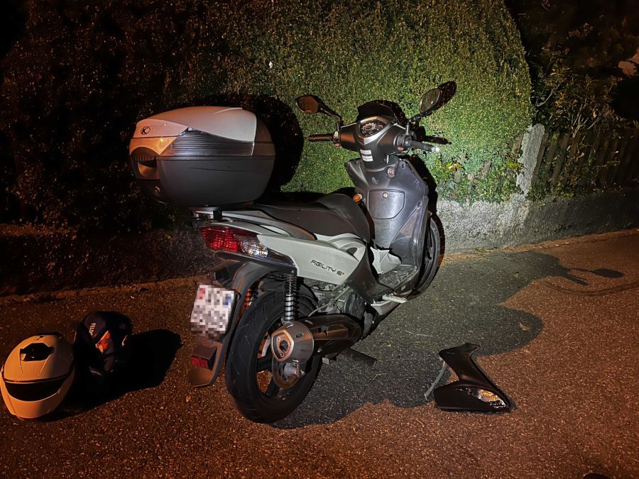 In Rheinfelden verunfallte ein betrunkener Rollerfahrer.