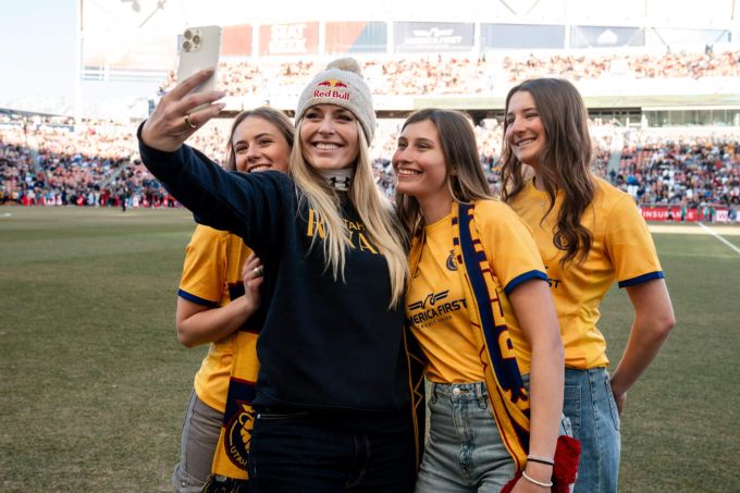 Lindsey Vonn ist Mitbesitzerin des NWSL-Teams Utah Royals. Lindsey Vonn Utah royals
