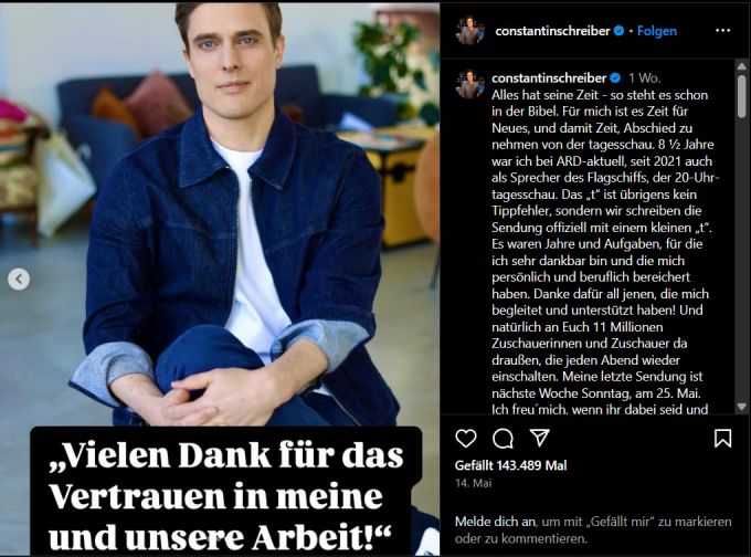 Constantin Schreiber war sieben Jahre lang Teil der «Tagesschau». Constantin Schreiber «Tagesschau».