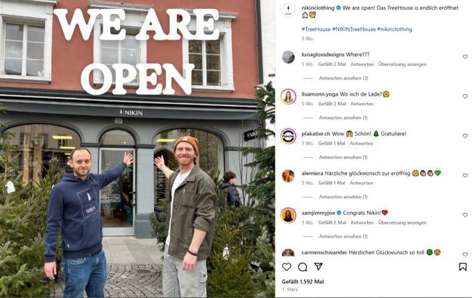 Nicholas Hänny (l.), Mitgründer und CEO von Nikin, sieht Vorteile bei KI-Influencern – die Unterscheidung zu echten werde immer schwieriger. Nikin