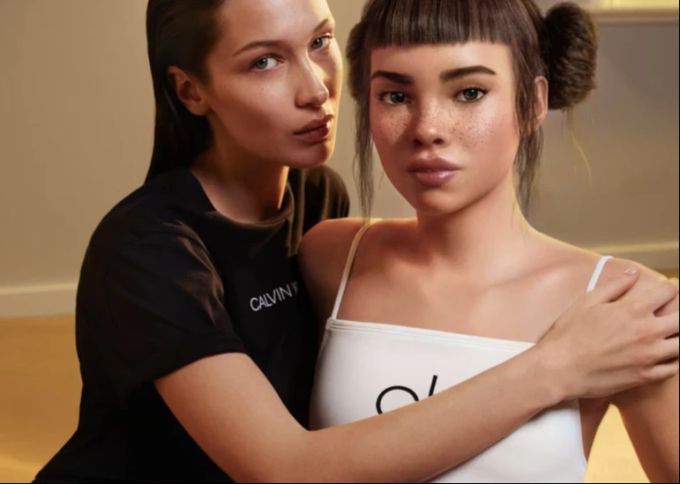 KI-Influencerin Lil Miquela hat auch schon für Calvin Klein geworben. ki-influencer