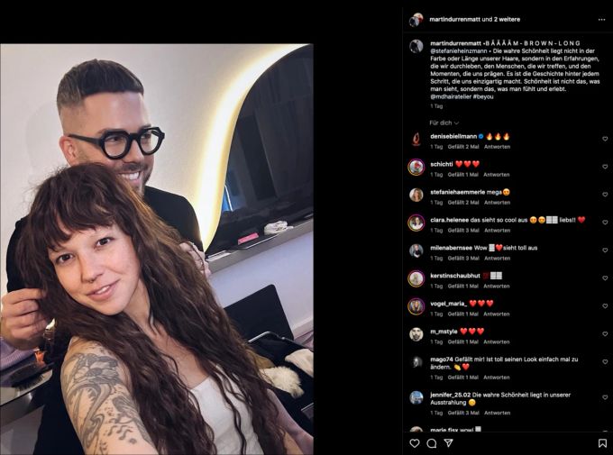 Bei Instagram zeigt sich Walliser Sängerin Stefanie Heinzmann mit plötzlicher Wallemähne. stefanie heinzmann