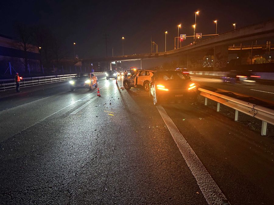 Unfallstelle auf A1.