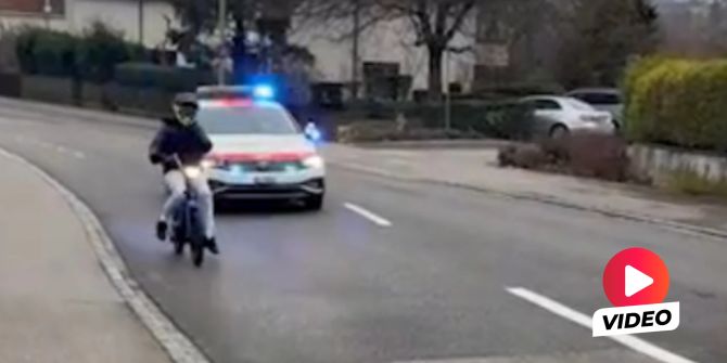 Töfflibueb Flucht Polizei Töffli