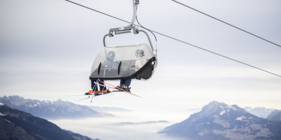Das Heidiland profitierte nicht vom Boom der Logiernächte. Im Bild zu sehen ist ein Sessellift im Skigebiet Pizol, das zur Region Heidiland gehört. (Archivbild)