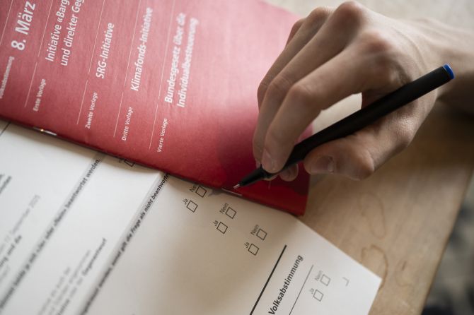 SRG-Initiative Bargeld-Initiative Klimafonds Individualbesteuerung