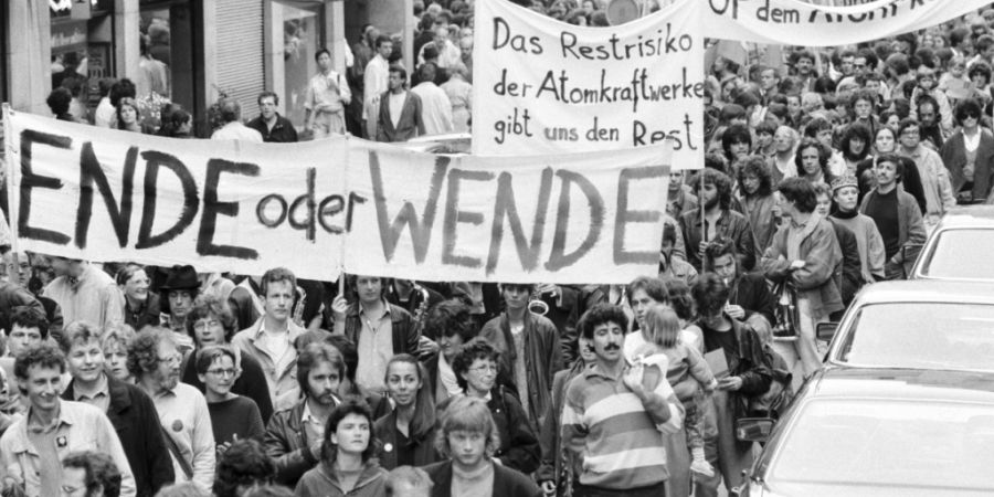 Nach der Reaktorkatastrophe in Tschernobyl kam es 1986 zu Demonstrationen in der Schweiz, auch in St. Gallen. (Archivbild)