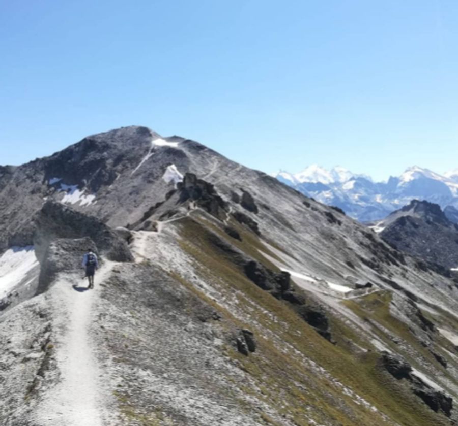 Hatte im August 2021 schon kaum mehr Masse: der Bella-Tola-Gletscher (links), der heuer ganz verschwunden ist.