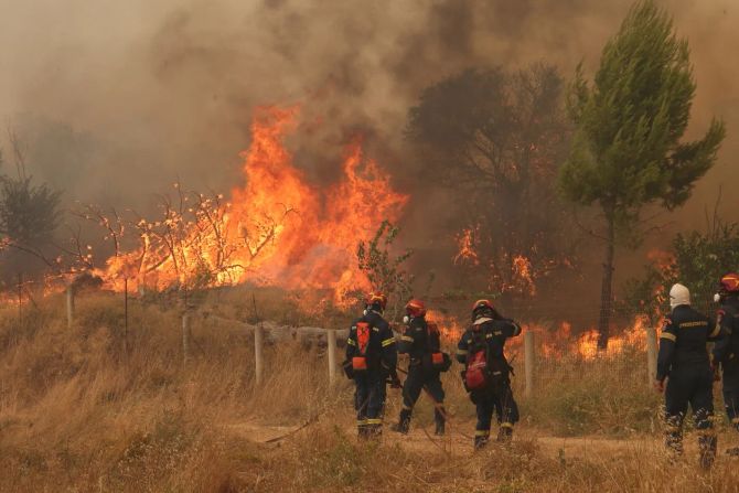 Waldbrand Athen