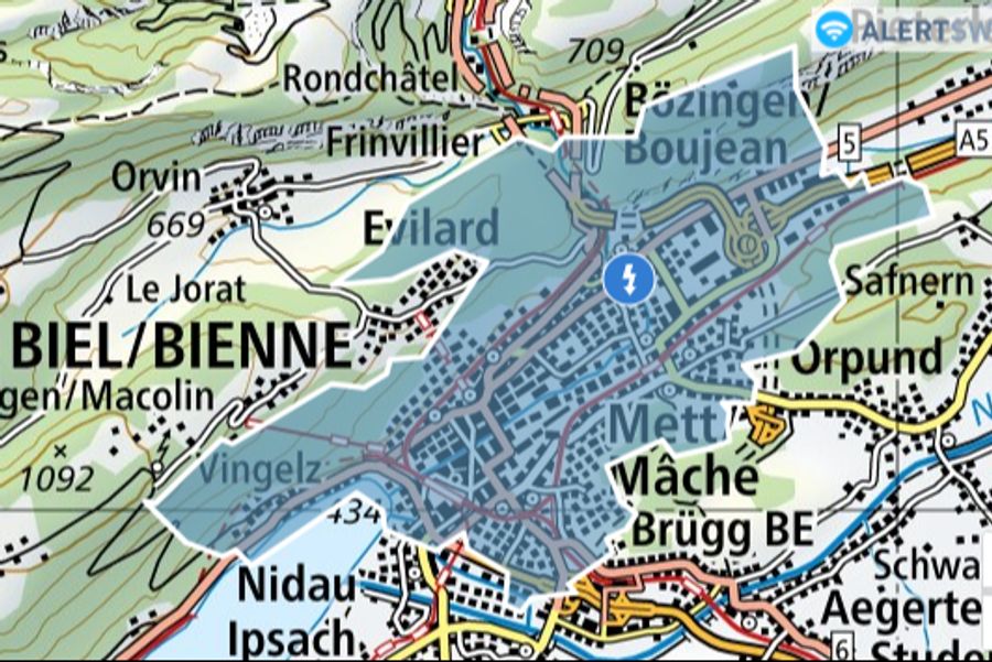 In Biel ist am Freitagmorgen der Strom ausgefallen.