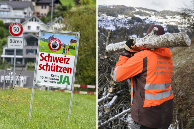 Abstimmungssonntag 10-Millionen-Schweiz Zivildienst