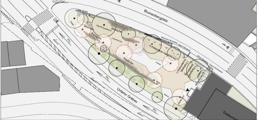 Der Platz vor der Grabenhalle soll für 550'000 franken aufgewertet werden. z.V.g.