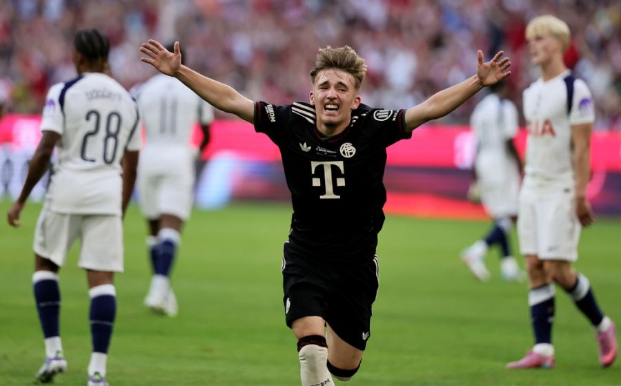 Youngster-Star: Das Nachwuchstalent Lennart Karl traf gegen Tottenham zum 3:0. (Archivbild)