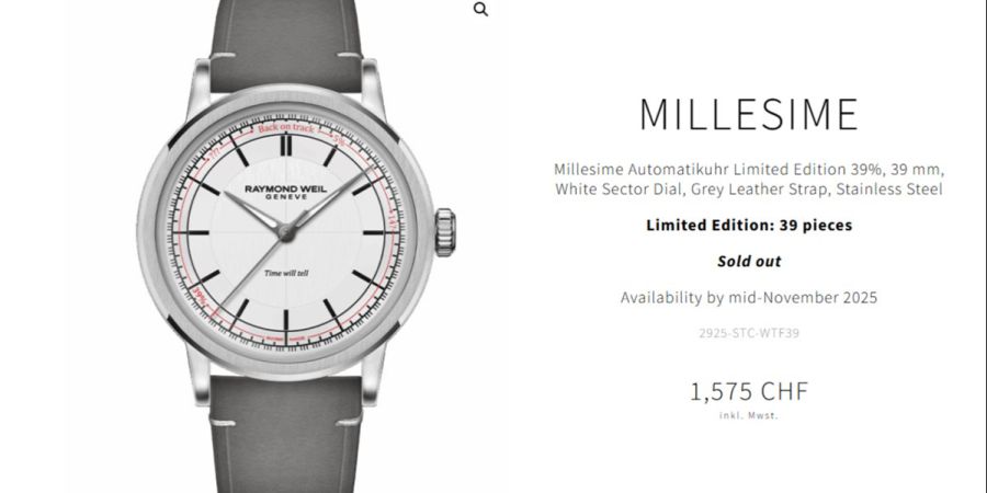 Zoll-Uhr Swatch