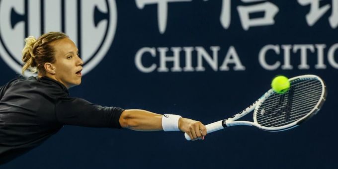 Viktorija Golubic muss in Guangzhou die Segel streichen. (Archivbild) Viktorija Golubic