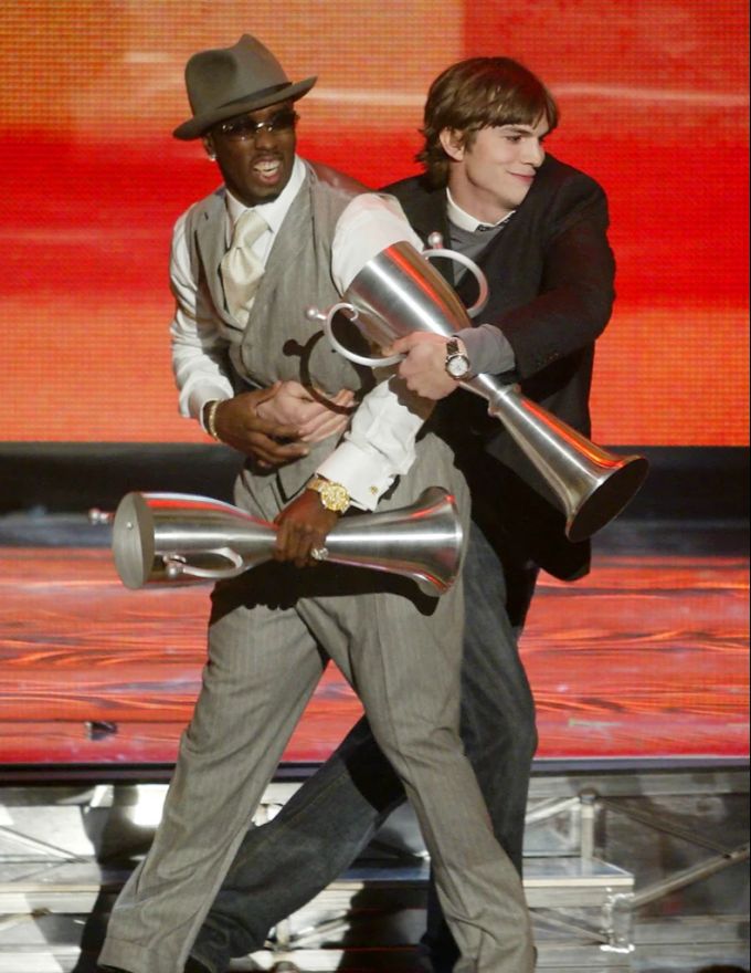 Kutcher und Diddy im Jahr 2003. kutcher diddy