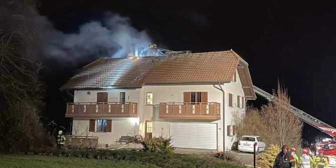 Brand eines Hauses