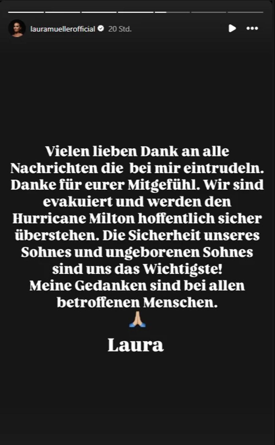 Wendler-Gattin Laura meldet sich bei ihren besorgten Fans.