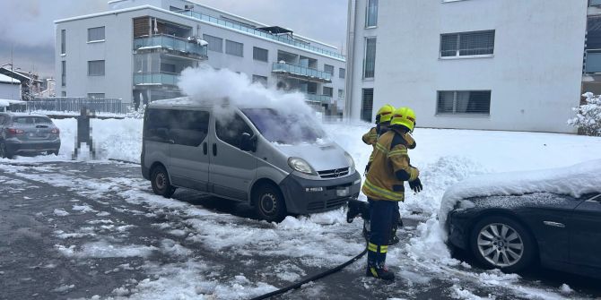 Fahrzeugbrand in St.Margrethen.