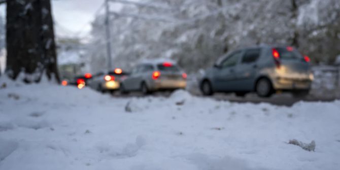 Schnee Strasse Luzern