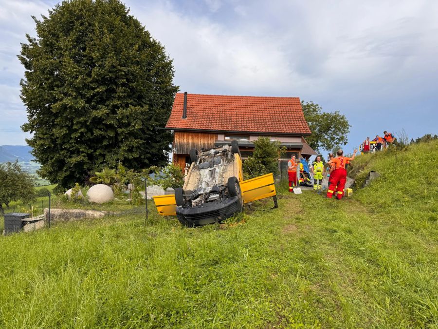 Der Fahrer wurde verletzt.