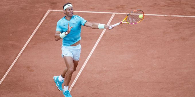 Rafael Nadal im Einsatz an den Swedish Open. Rafael Nadal Swedish Open