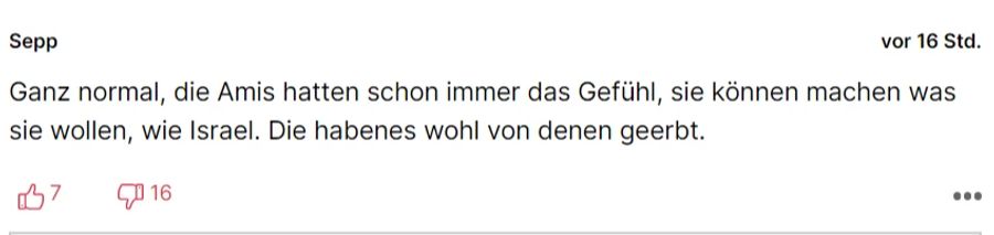 Dieser Leser kritisiert, dass die USA sich in die Angelegenheiten anderer Länder einmischen.