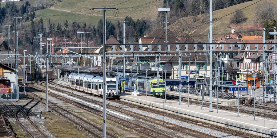 Der Bahnhof von Langnau im Emmental.