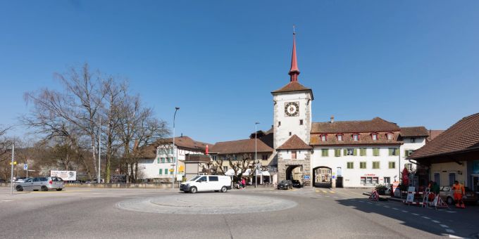 Der Zeitturm und das Lenzburgertor in Mellingen. Der Zeitturm und das Lenzburgertor in Mellingen.