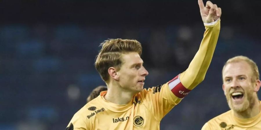 Union Berlin soll Interesse an Kasper Junker vom norwegischen Meister FK Bodö/Glimt haben. Foto: Fredrik Varfjell/NTB/dpa