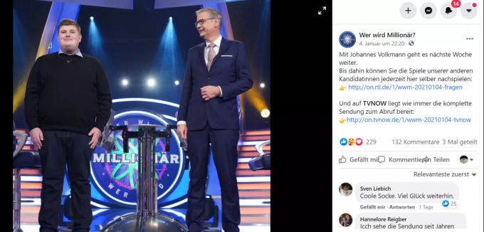 Helmut Kohl Enkel Wer wird Millionär: Johannes Volkmann konnte sich in der Quiz-Show beweisen. Hemut Kohl Enkel