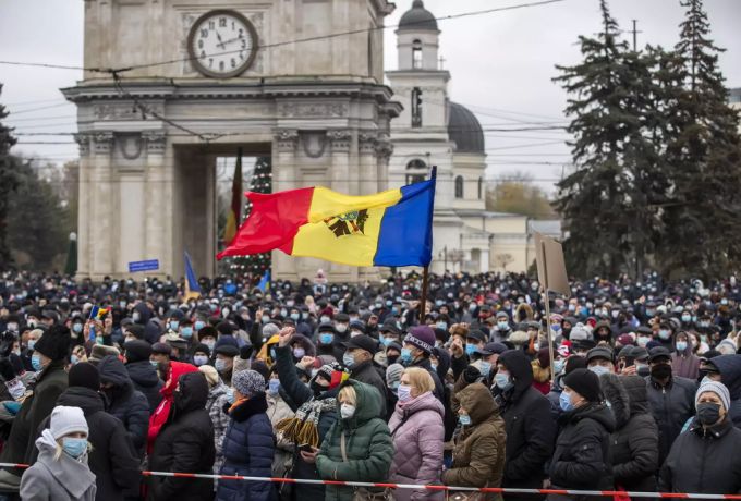 In Moldaus Hauptstadt Chisinau haben Tausende demonstriert. Moldau