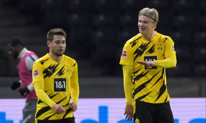Vier Mal darf Erling Haaland (BVB) gegen Hertha Berlin jubeln. Hertha BSC BVB Haaland